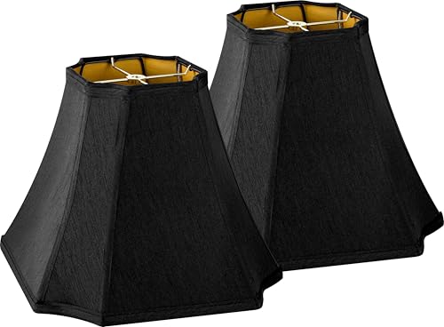 GO&S0 Medium Bell Lamp Shades Black (2 Count)