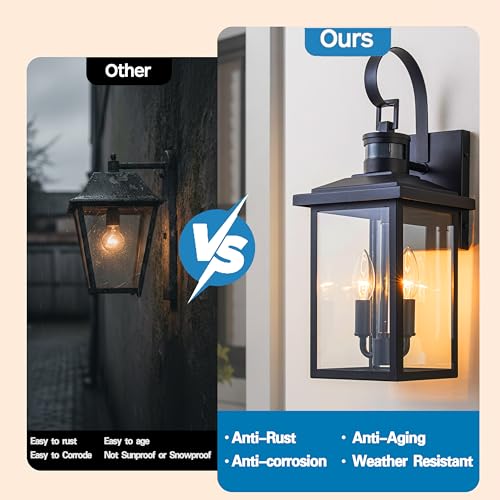 18" Large Motion Sensor Outdoor Porch Lights