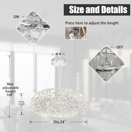 8 Light Dandelion Chandelier for Dining Room