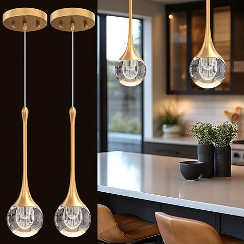 Gold Pendant Lights Kitchen Island (2 Count)
