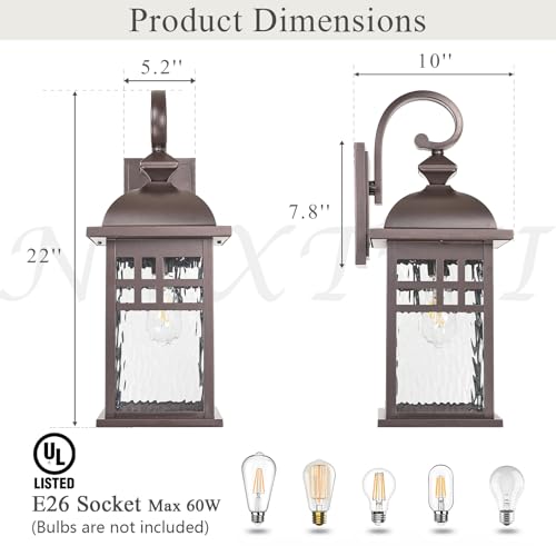 Outdoor Wall Lights Waterproof 22 Inch Exterior Lighting Fixtures