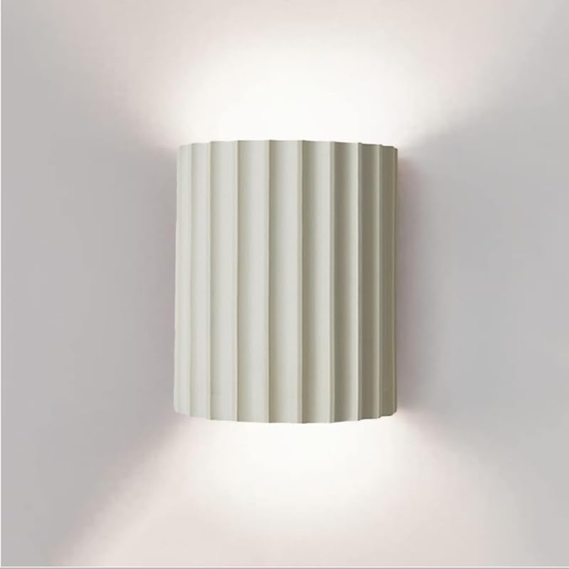 Modern LED Wall Sconce Minimalist Resin Wall Light Nordic Style Half
