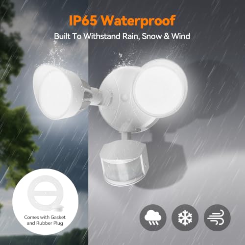 45W 5500LM PIR Motion Sensor Outdoor Lights