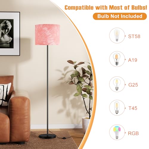 60'' Modern Floor Lamp with Shade
