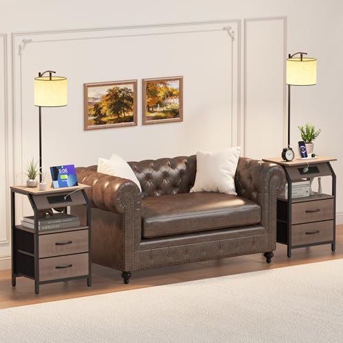 End Table with Floor Lamp