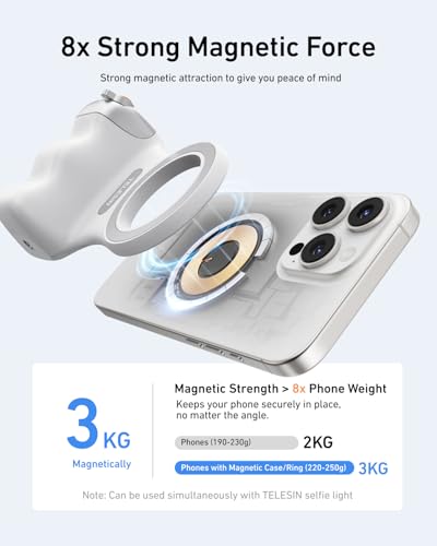 Magnetic Phone Camera Grip & C03 Magnetic Selfie Light Creator Kit
