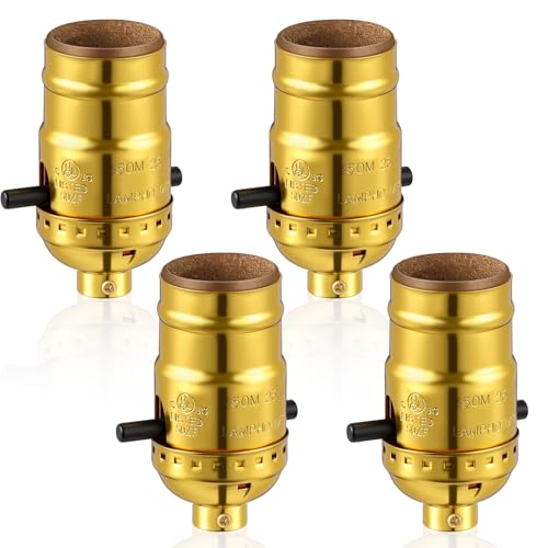 4 Pack UL Listed E26 Lamp Socket Replacement (4 Count)