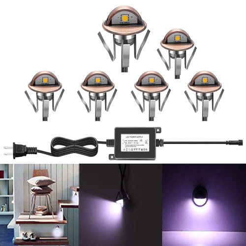 6 Pack LED Stair Lights Kit Low Voltage Waterproof IP65 Outdoor 1 (6 Count)