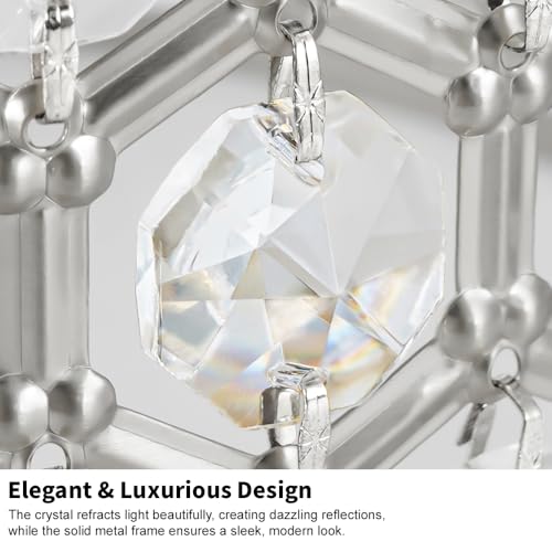 Chrome Crystal Ceiling Light Fixture