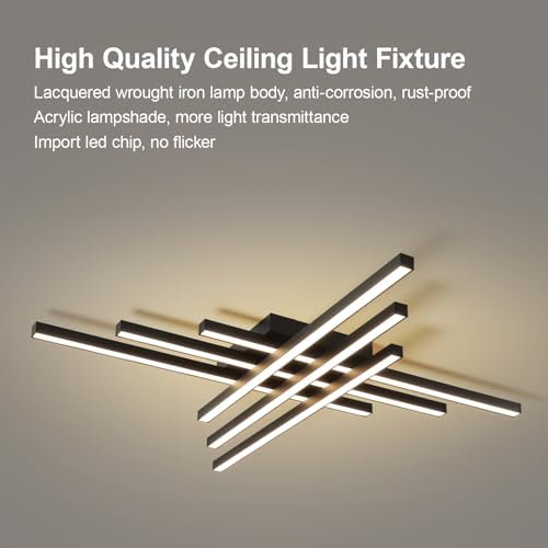 43.3" Modern Ceiling Light with Remote
