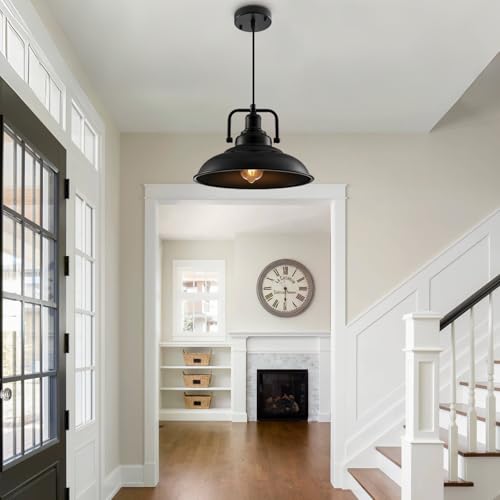 Black Pendant Light 12.5 inches 1 Pack