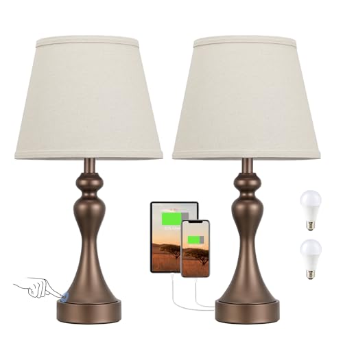 Touch Lamps for Nightstand (2 Count)