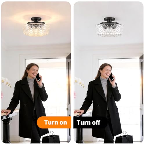 3 Light Semi Flush Mount Ceiling Light Fixtures