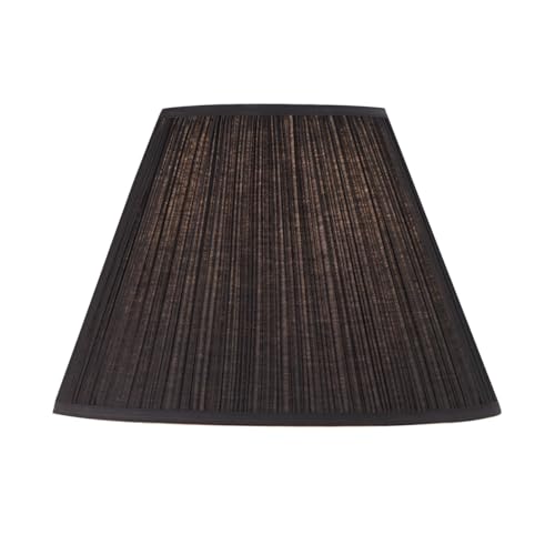 33144 Mushroom Pleated Shape Spider Construction Lamp Shade in Black