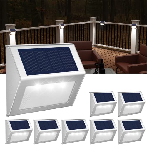 Solar Deck Lights Perfect for Fence (8 Count)