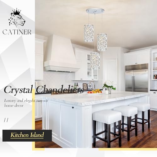 Chrome Crystal Cluster Pendant Light