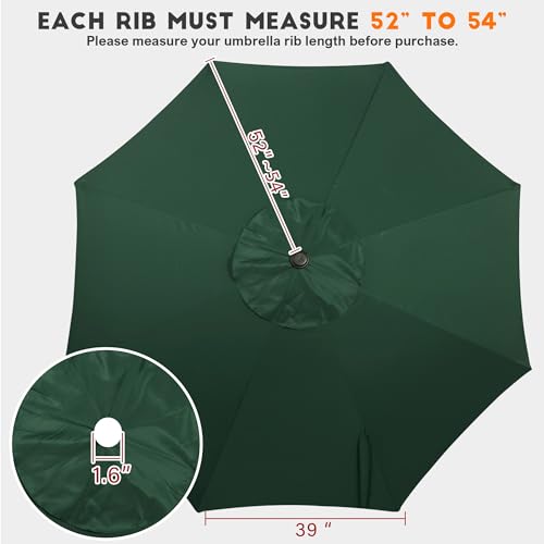 9ft Patio Umbrella Replacement Canopy
