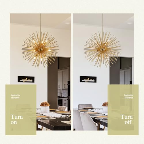 31.5" Gold Sputnik Chandelier 12