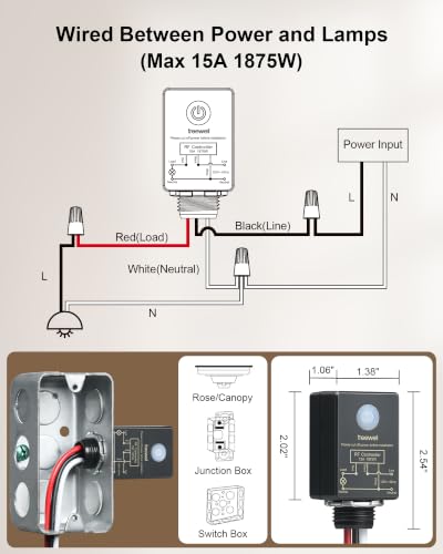 Wireless Light Switch and Receiver Kit