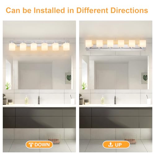 Modern Bathroom Light Fixtures Over Mirror