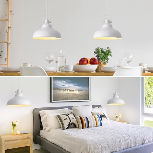 White Pendant Lights Kitchen Island (2 Count)