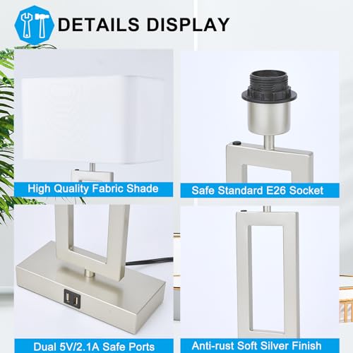 Table Lamp Set of 2 Lamps for Bedroom (2 Count)
