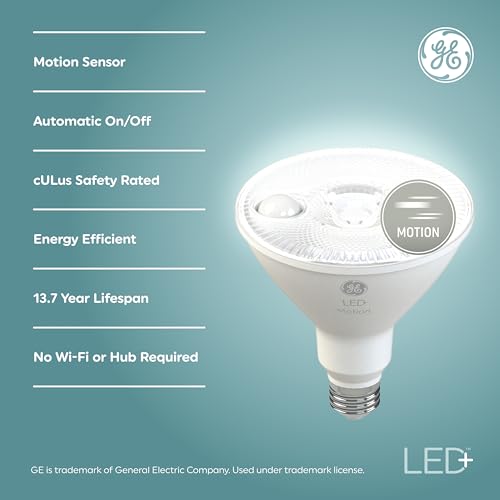 LED+ PAR38 Motion Sensor Outdoor Flood Light Bulbs 14W (2 Count)