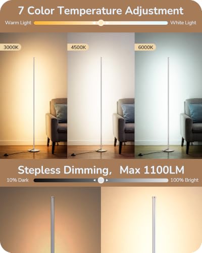 2 Pack 57.5” Corner Lamp with Remote (2 Count)