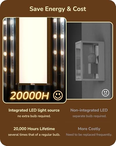 2 Pack Modern LED Outdoor Wall Lights (2 Count)