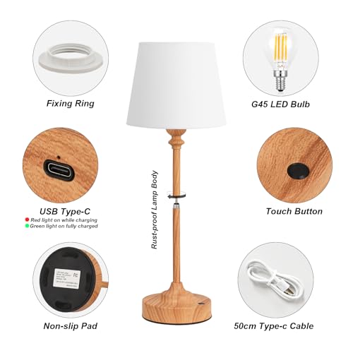 Cordless Table Lamps Rechargeable Set (2 Count)