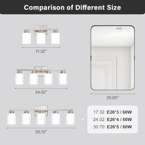 Brushed Nickel Bathroom Light Fixtures Vanity Lights Over Mirror