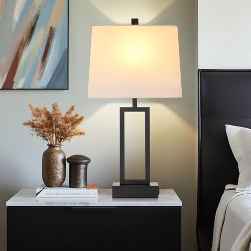 Touch Control Table Lamps with 2 USB Charging Ports & AC Outlets (2 Count)