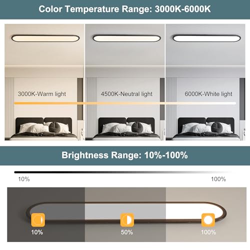 55.1" High Brightness Linear LED Ceiling Lamp