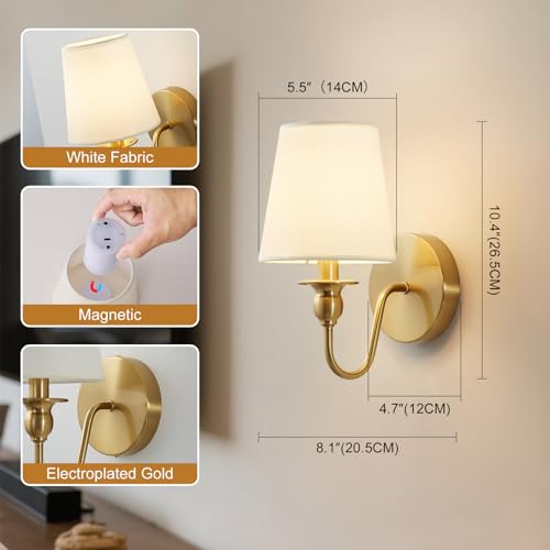 Battery Operated Wall Sconces set of Two (2 Count)