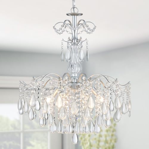 6 Light Crystal Chandelier Pendant Ceiling Light Modern Lighting Fixture for Bedroom Hallway Bar Kitchen Bathroom