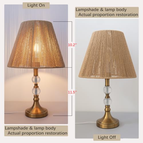Boho Rattan Lamp Shade 7'' Top 13'' Bottom 10'' Heigh Cozy Vibe Decor Shade