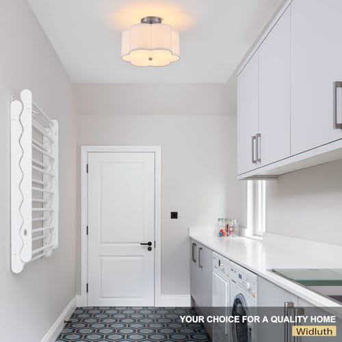 12.9" Chrome Semi Flush Mount Ceiling Light
