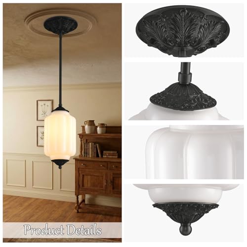 5.5 in Milk Glass Kitchen Pendant Light