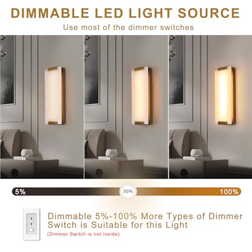 14.2in Alabaster Wall Sconces (2 Count)