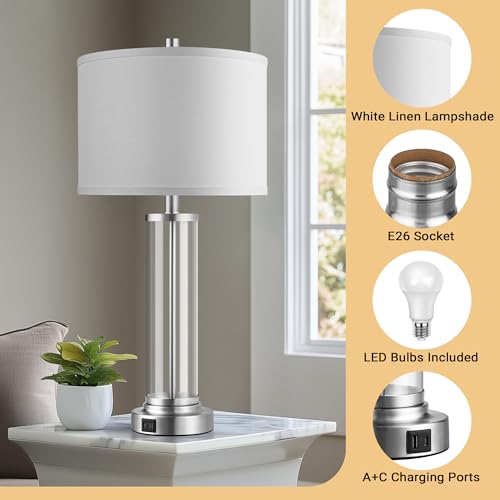 Glass Table Lamps Set of 2 (2 Count)