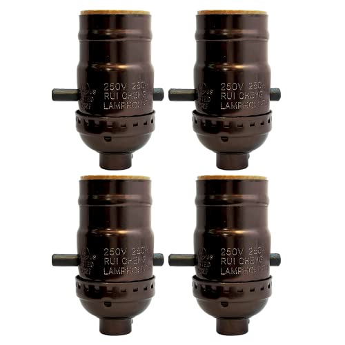 Push Through Lamp Socket for Incandescent or LED Bulbs (4 Count)