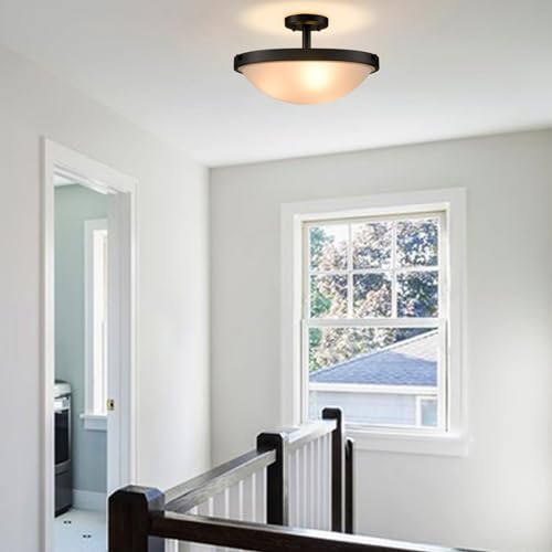 Modern Black Semi Flush Mount Ceiling Light Fixtures