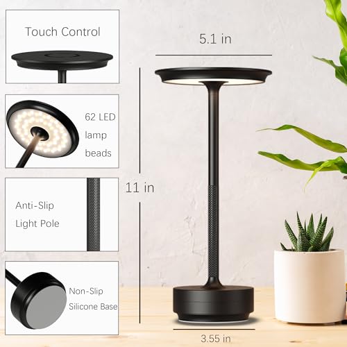 2 Pack Cordless Table Lamps Rechargeable