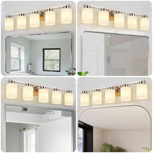 5 Light Bathroom Light Fixtures (5 Count)