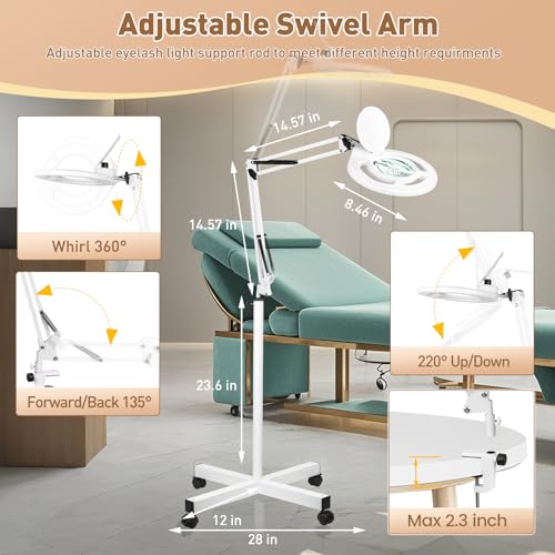 2200 Lumens 12X Magnifier Esthetician Light