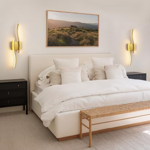 Gold Battery Operated Wall Sconces (2 Count)