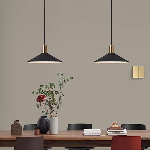 Farmhouse Matte Black Dome Pendant Light 13.8” Large Barn Hanging Light