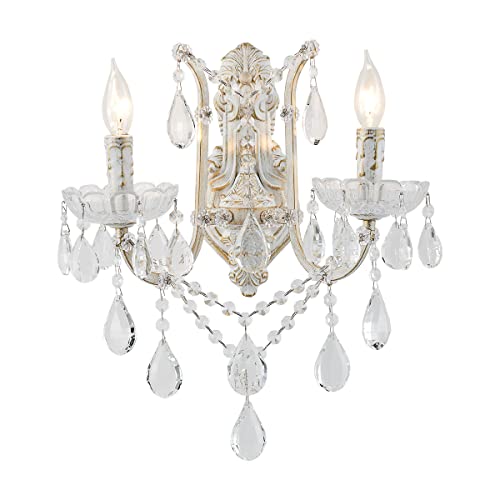 French Country Crystal Wall Sconce