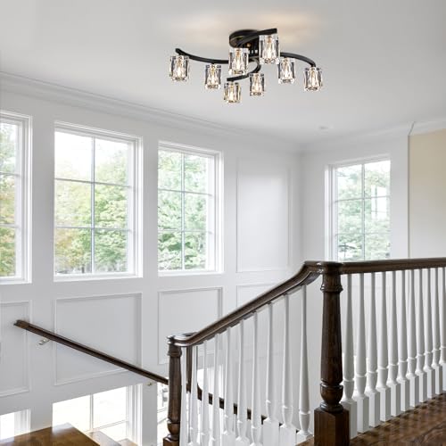 8 Light Semi Flush Mount Ceiling Light