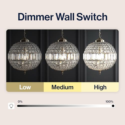 Georgina 1 Light Crystal Globe Pendant